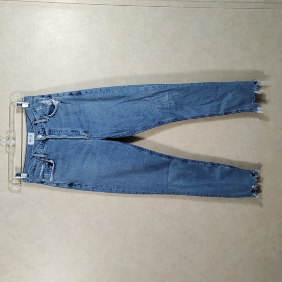 Agolde Denim - 01138 Agolde Los Angeles distressed button front high rise jeans 26